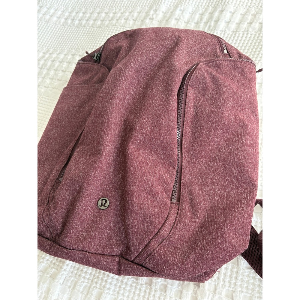 Lululemon Define Backpack OS Heathered Cassis W9CQDS Laptop Bag Maroon - Picture 5 of 10